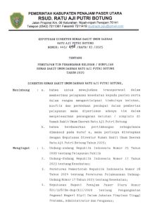 SK TIM PENANGANAN KELUHAN / KOMPLAIN RUMAH SAKIT UMUM DAERAH RATU AJI PUTRI BOTUNG