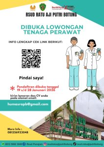 DIBUKA LOWONGAN TENAGA PERAWATAN